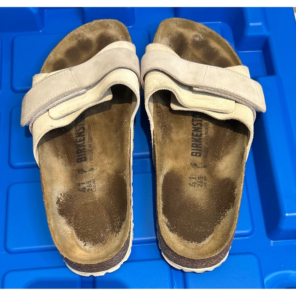 Birkenstock Oita Suede Leather Sandals Beige EU 41 US Men 8 Women 10